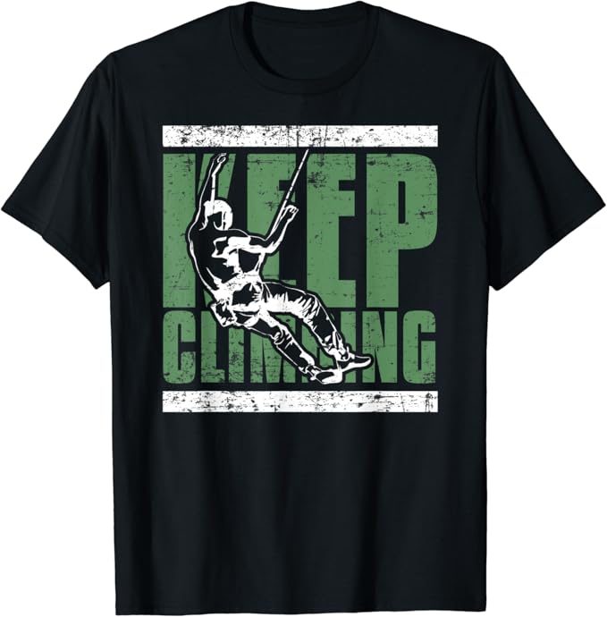 Keep Climbing Berge Sportklettern klettern T-Shirt : Amazon.de: Fashion